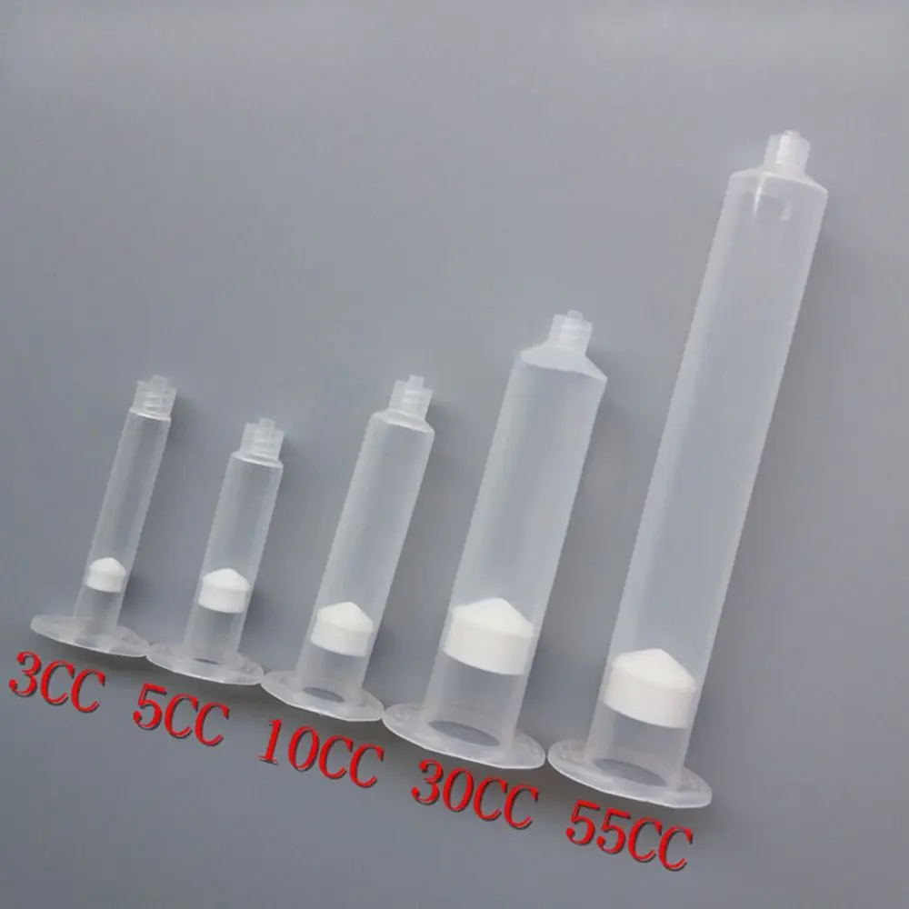 3cc 5cc 10cc 30cc 55CC Helix Luer Lock Tip Dispenser Syringe Barrel Needle Tip Syringe Barrel Valve Robot Adapter