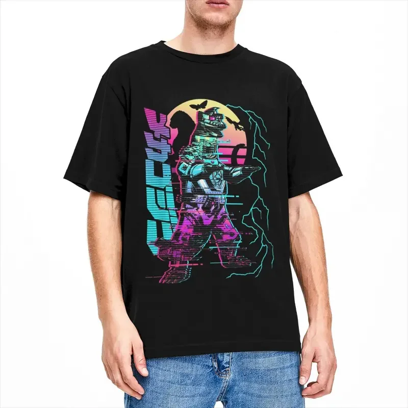 Y2K T-Shirt da uomo Godzillaed Neon Mechagodzilla Vintage Cotton Tee manica corta Monster King T Shirt O Neck top nuovo arrivo