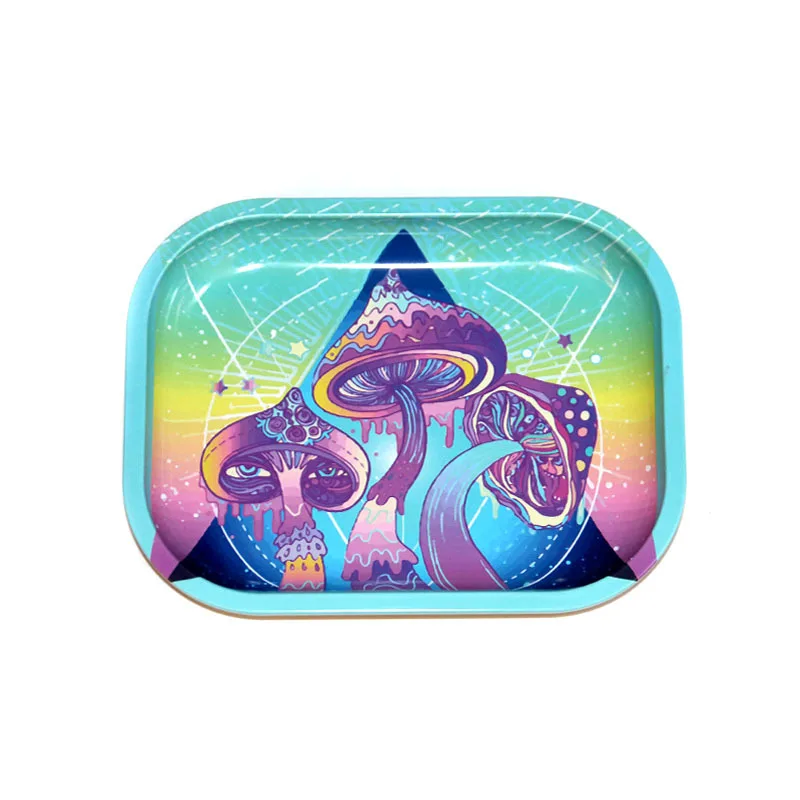 Cartoon Rolling Tray18*14CM Cigarette Metal Rolling Tray Tinplate Storage Container Tobacco Herb Smoking Accessories for Home