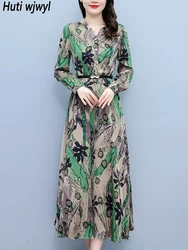 Spring Autumn Satin Long Sleeve Robe Women Casual Chic Prom Luxury Midi Dresses 2024 Elegant Bodycon Party Evening Maxi Vestidos