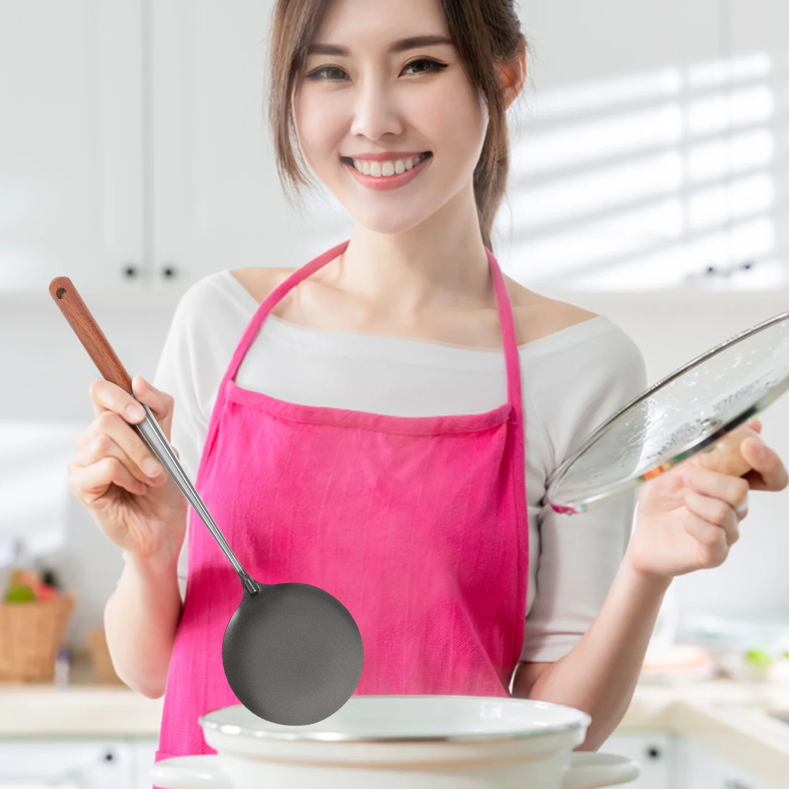 

Stainless Steel Oil Pancake Long Handle Essentials Non-Stick Bunuelos Mold With Handle Cookie Scoop Kitchen Tool For Frying Home