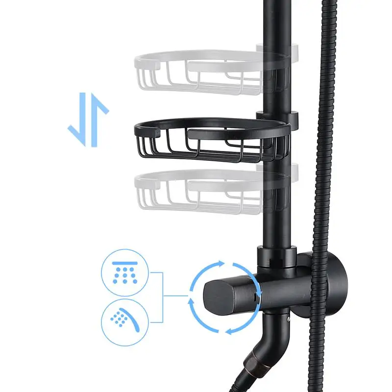 Sistema de ducha de mano con cabezal de ducha ajustable para un fácil uso y una ducha versátil