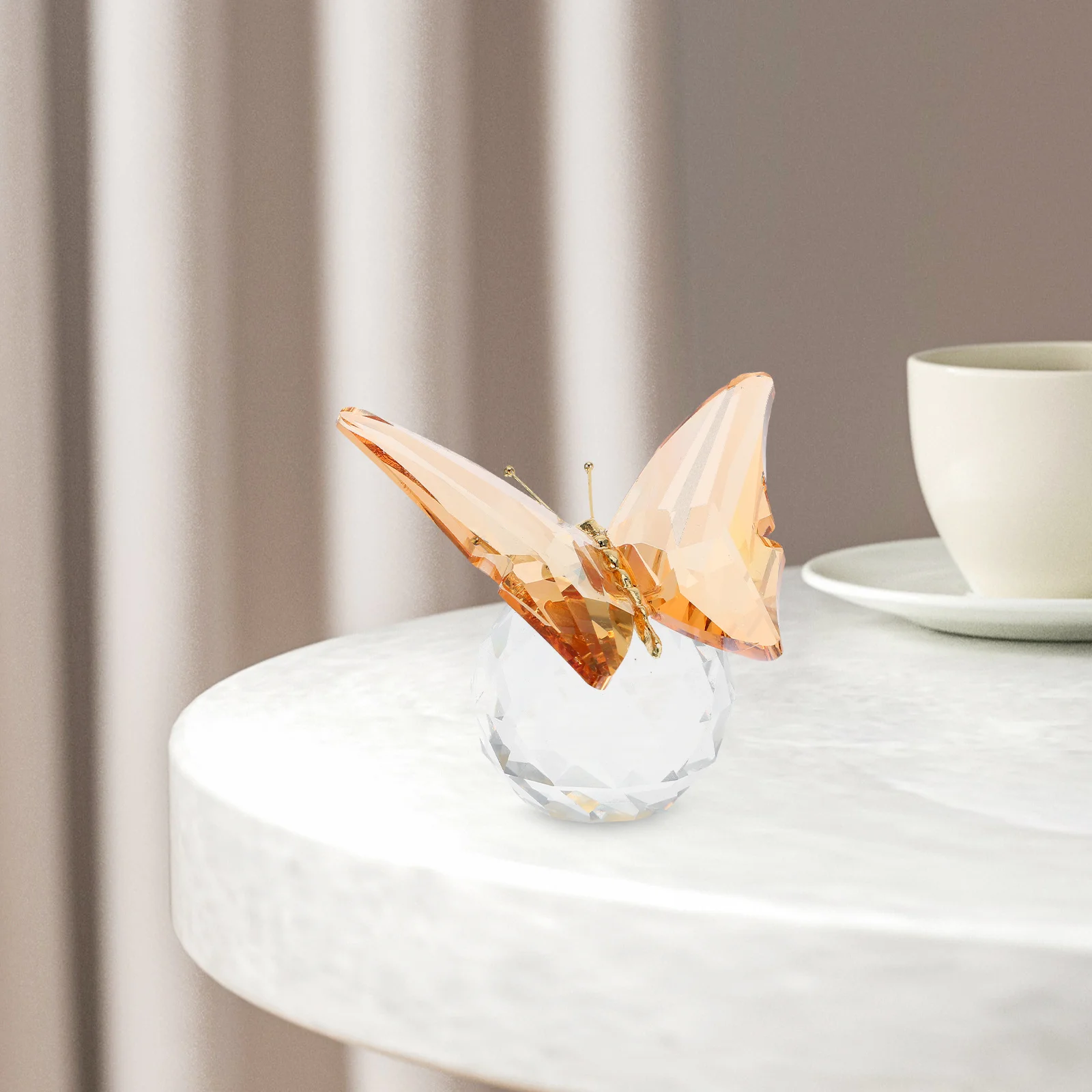 

Butterfly Figurines Glass Animal Shape Crystal Crafts Decors Statue for Home Decoration Shelf