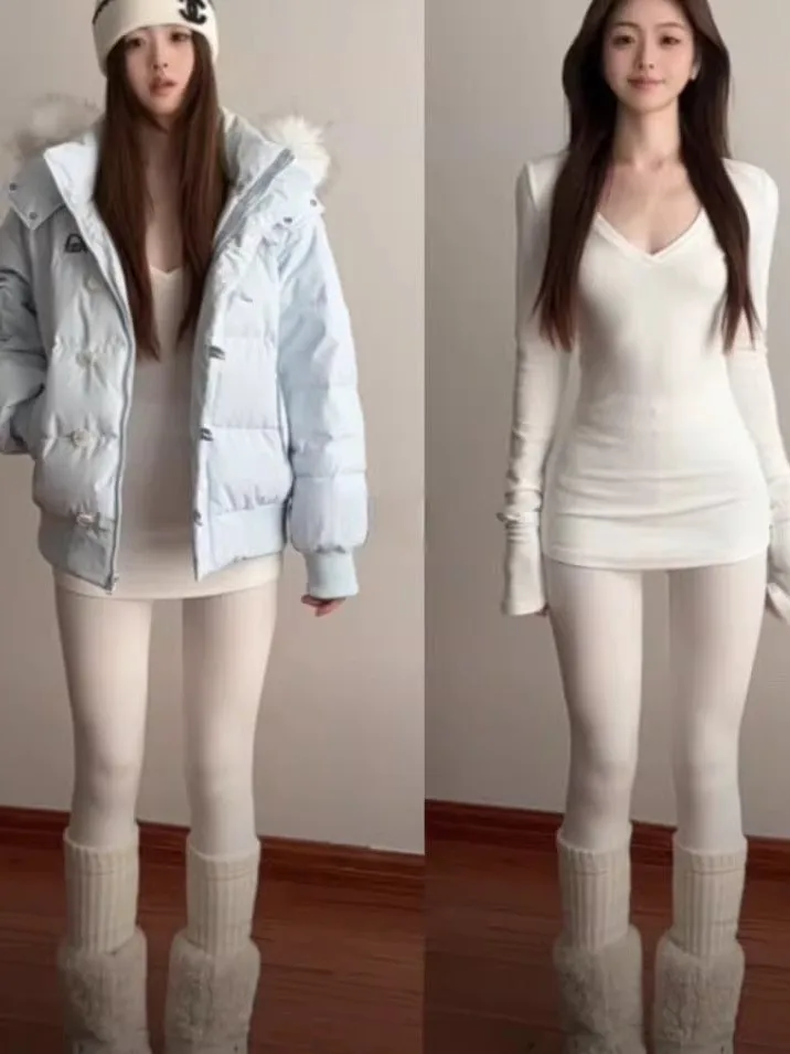 

Autumn Winter V-Ne Long Sve Slim Fit Thermal Top Women's Inner Wear Base irt Mid-Length Waist-Cinching T-irt
