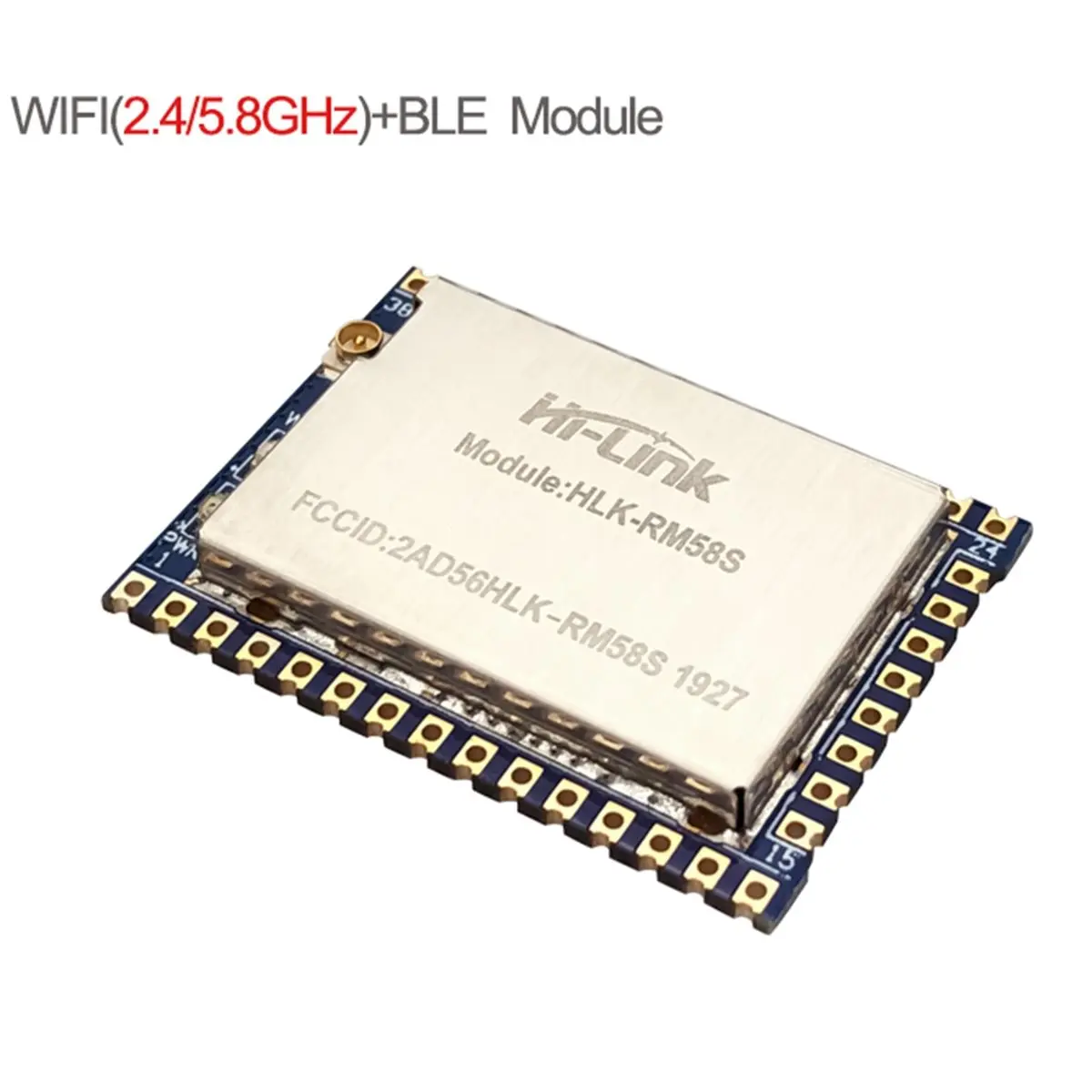 ★♠♥Y1880A Hot Sale- HLK-RM58S Wifi Module Android IOS 2.4G/5G +BLE 4.2 Serial Uart Wireless WIFI Module with 32-Bit RISC CPU RM5