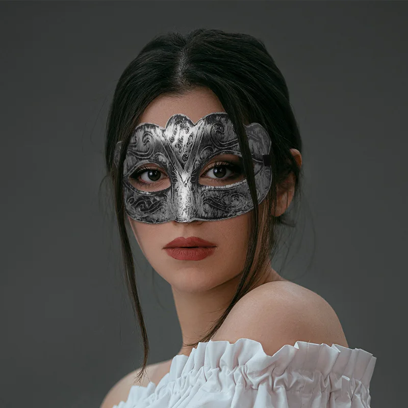 Maschera per feste da ballo di Halloween Maschera a testa piatta jazz retrò per uomo