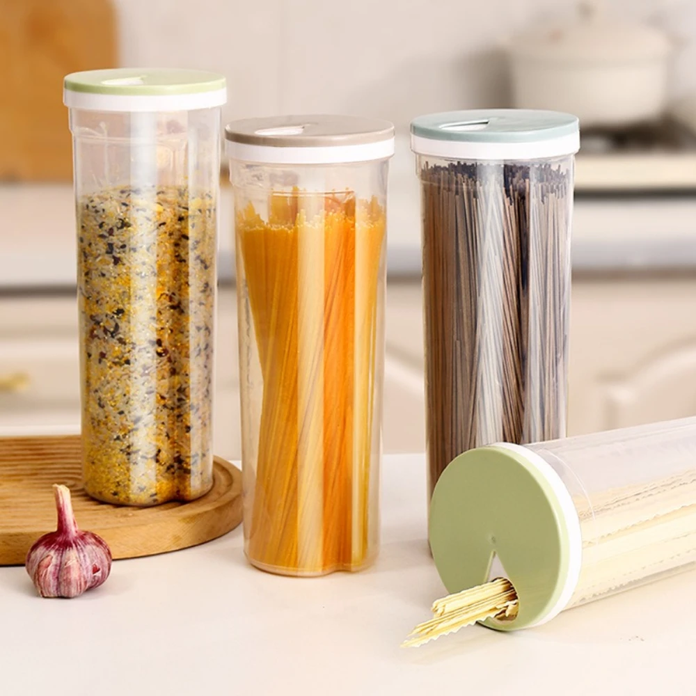 Kitchen Gadgets Pasta - 1/3 ชิ้น กล่องเก็บบะหมี่/พาสต้าแบบสุญญากาศ กล่องพลาสติกแบ่งช่องปิดผนึก กล่องจัดเก็บข้าวสาลี อุปกรณ์ครัว