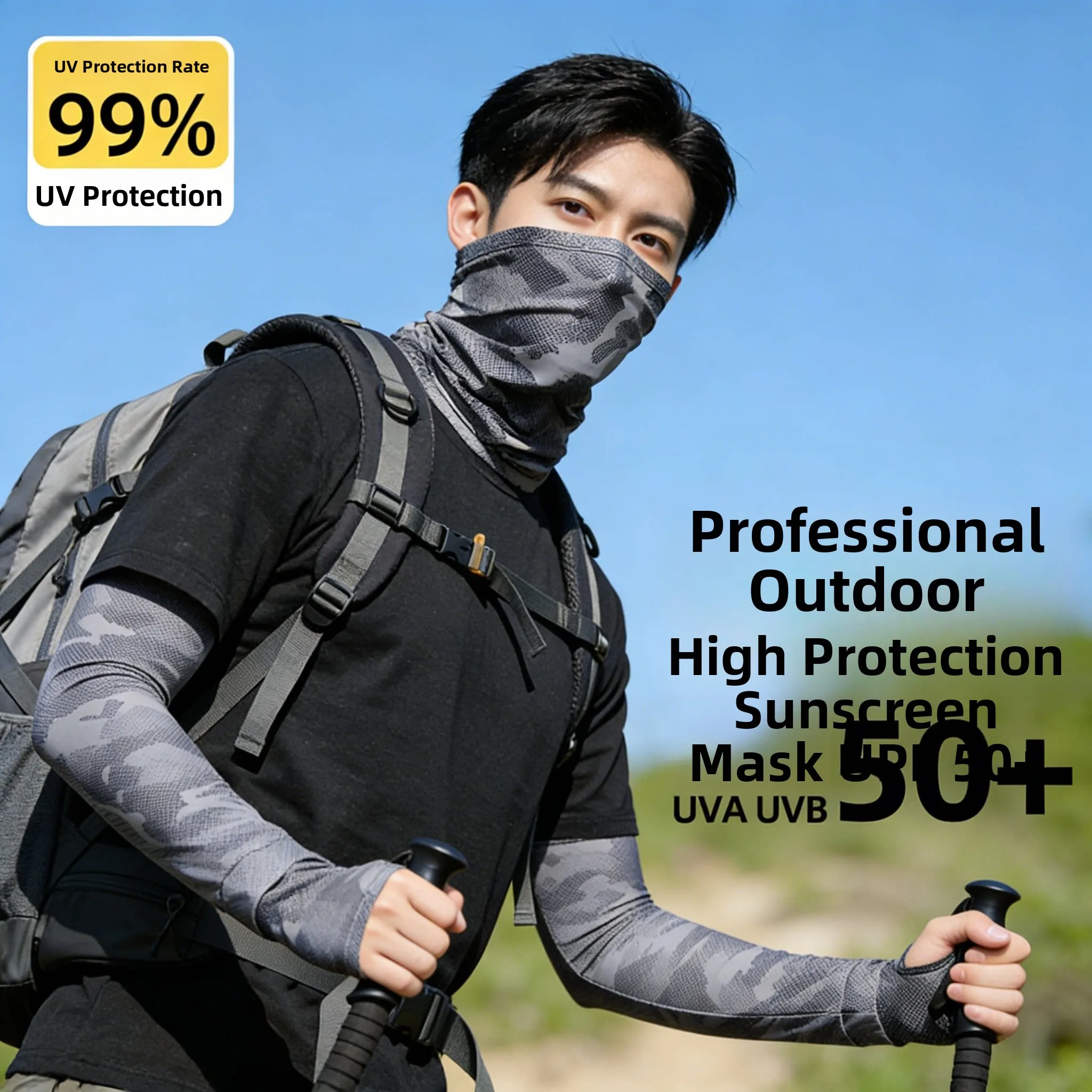 迷彩柄メンズアイスシルクフェイスマスクフルフェイスネックプロテクションサイクリング26スタイル防砂タオルネックカバーuvカット