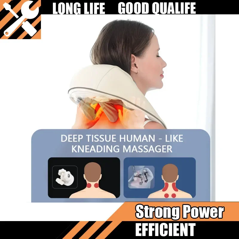 

Новый бесщеточный двигатель 26 Вт, массажер для шеи и плеч, беспроводной массажер для плеч и спины, шаль для массажа шеи, инструмент Masajeador