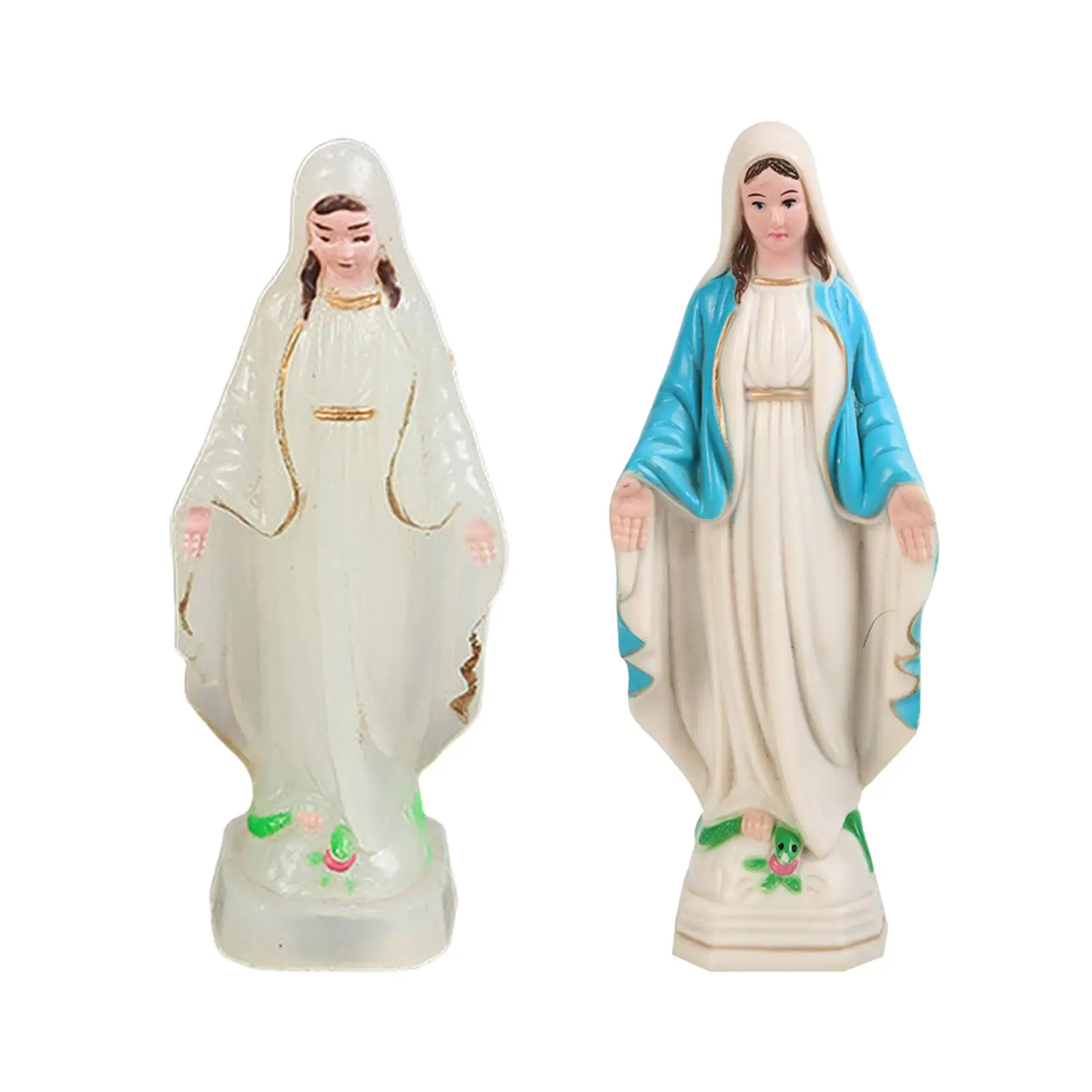 Blessed Mary Mother Figure Sculpture Creative Elegant Resin Ornament Religious Gift for Mom Mary Statue Decor