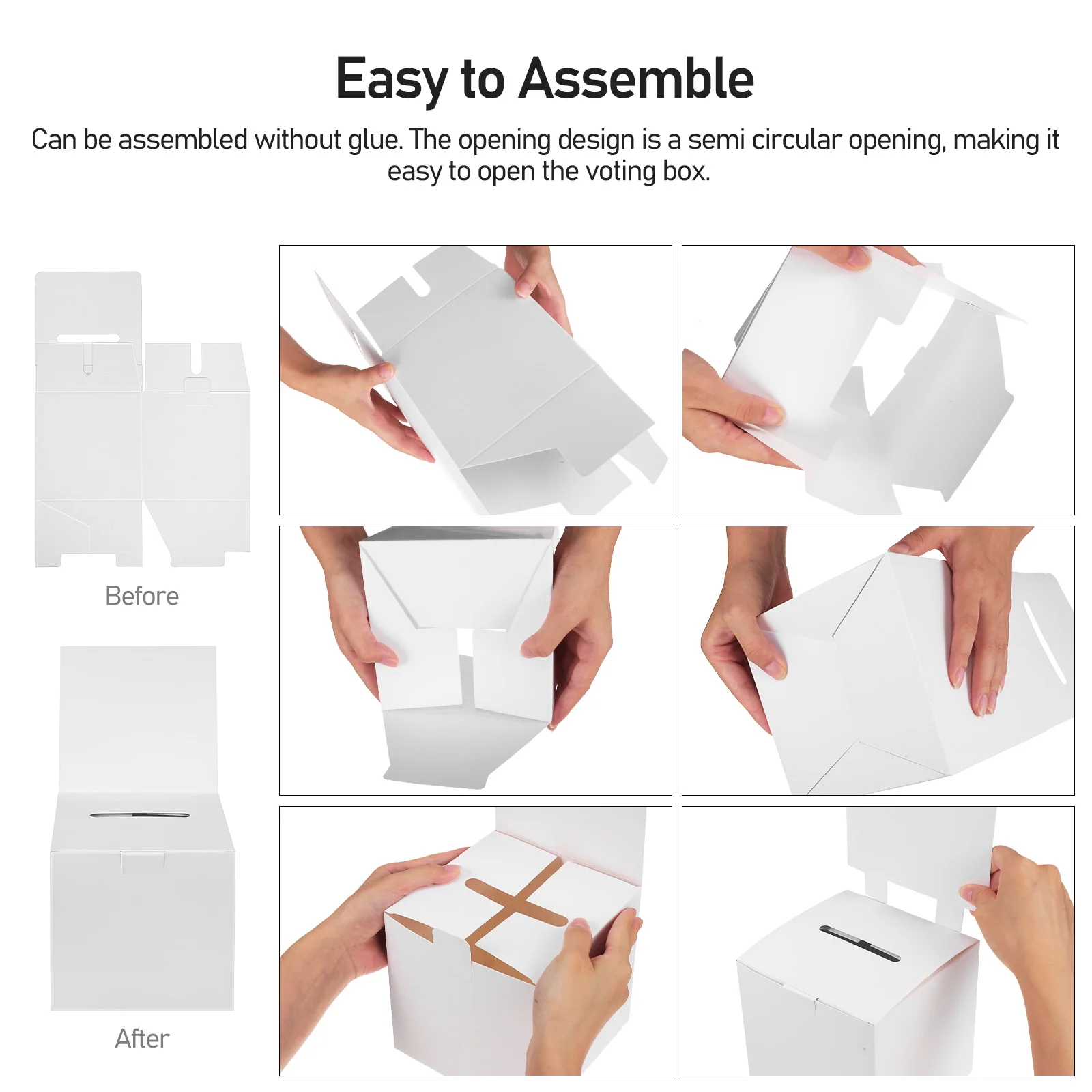 6 Pcs Ballot Box Cardboard Voting Boxes Suggestion Raffle Ticket for Raffles Small