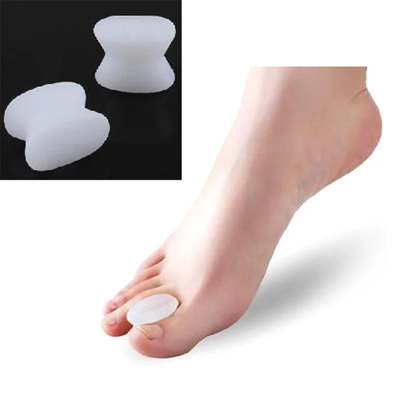 2Pcs Gel Toe Separator Hallux Valgus Bunion Corrector Straightener Soft Silicone Toe Protector Spacer Foot Care Tool