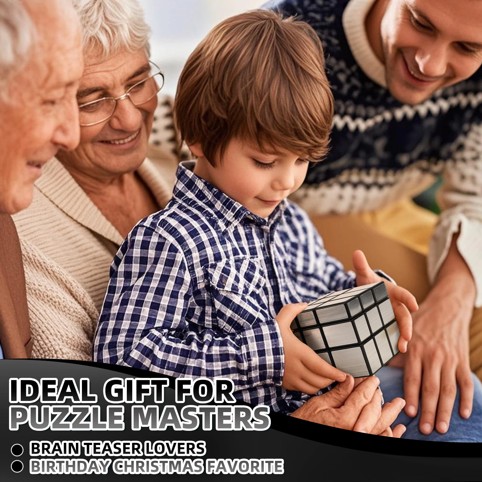 SENGSO Mirror Cube 2x2 3x3 4x4 Magic Tower Juguete rompecabezas de alta reflectividad - Regalo de cumpleaños para adultos y niños Entrenamiento lógico