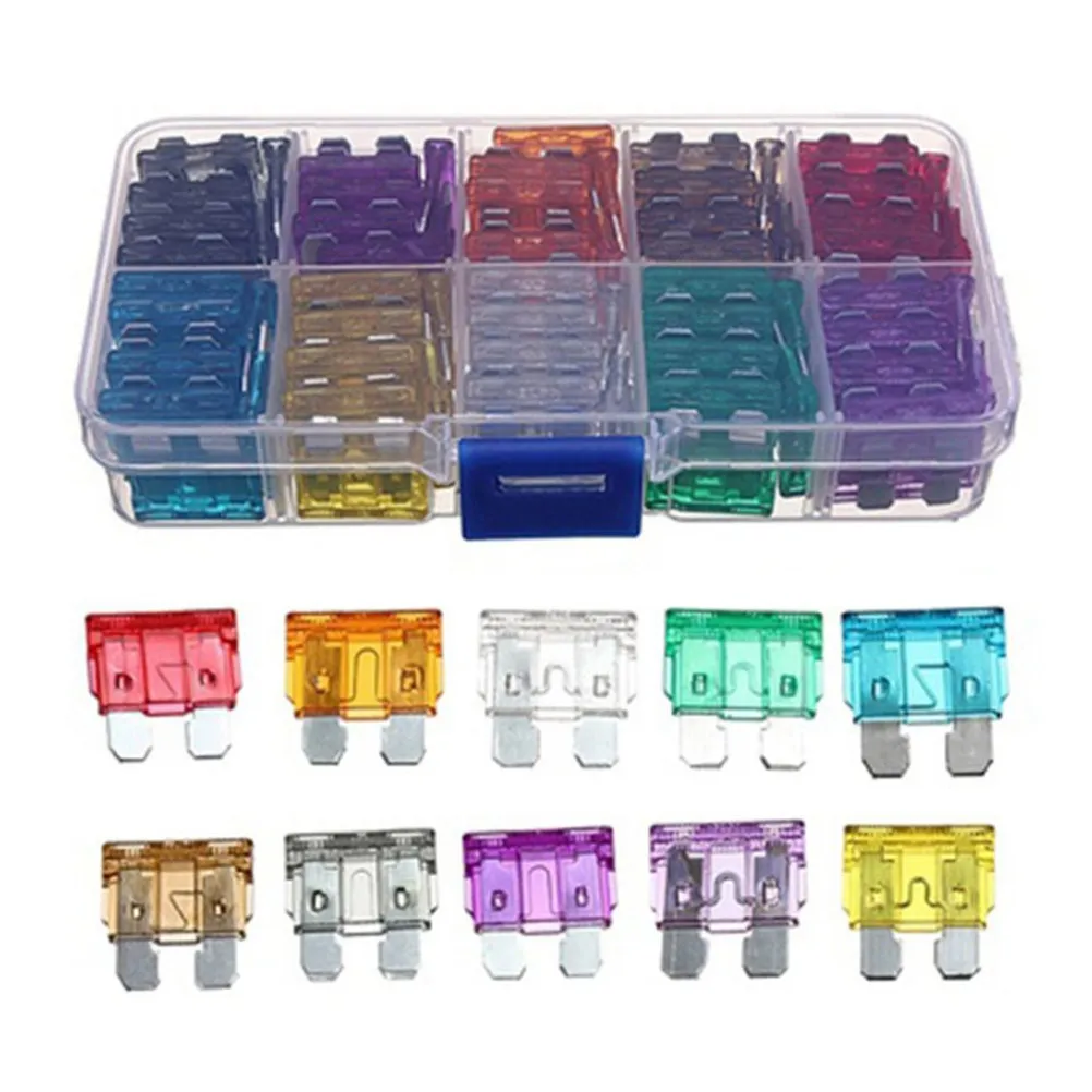 

100 Pcs Auto Fuses Assortment Kit Automobile Automotive Car Combination Assorted