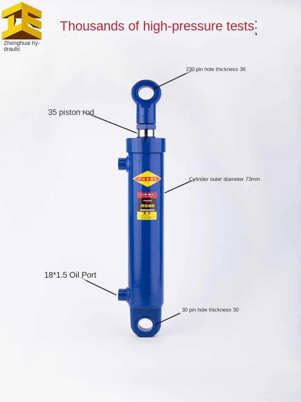 Complete list of accessories for a 3-ton 5-ton hydraulic cylinder hydraulic cylinder bi-directional lifting small heavy-duty