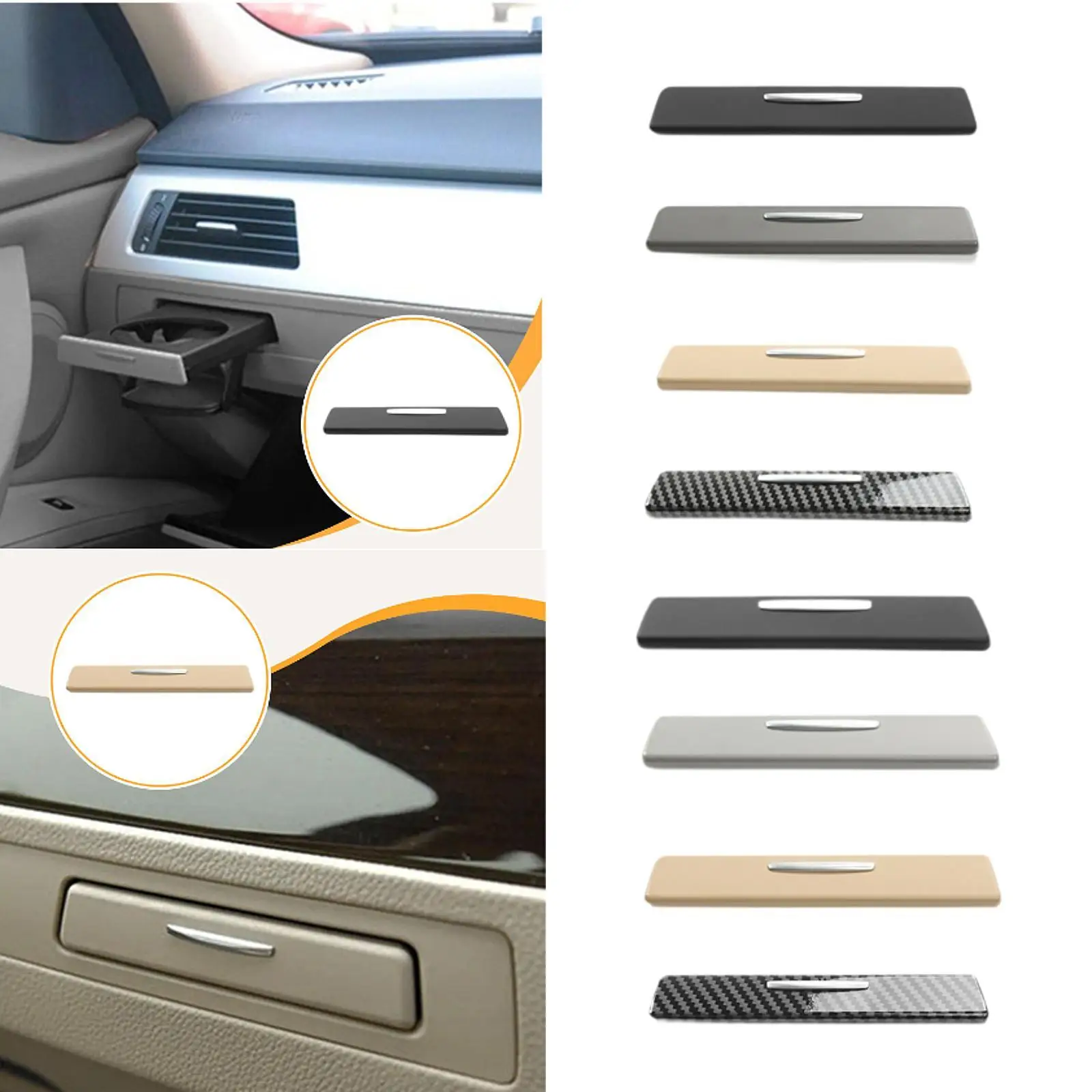 Suporte de copo capa guarnição resistente acessórios automotivos fácil de instalar peças de automóvel prático substituir para e90/e91 05-12