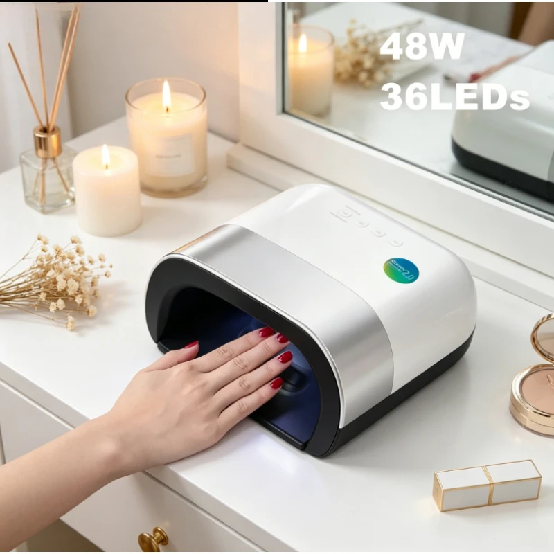 2026 NEW Cordless UV LED Manicure Lamp for Gel Nail 4 Smart Toe Nail Timer and Sensor Manicure with Settings