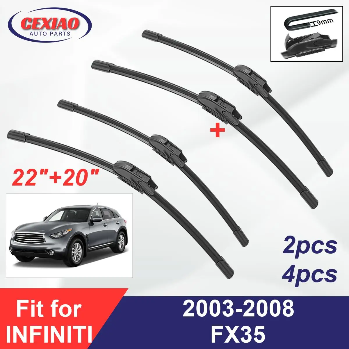 

Щетки стеклоочистителя для INFINITI FX35 2003-2008