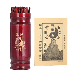1 Set Divination Tube 64 Hexagrams Fortune-telling Sticks Feng Shui Chinese-style Divination Tools Spiritual Comfort Board Game