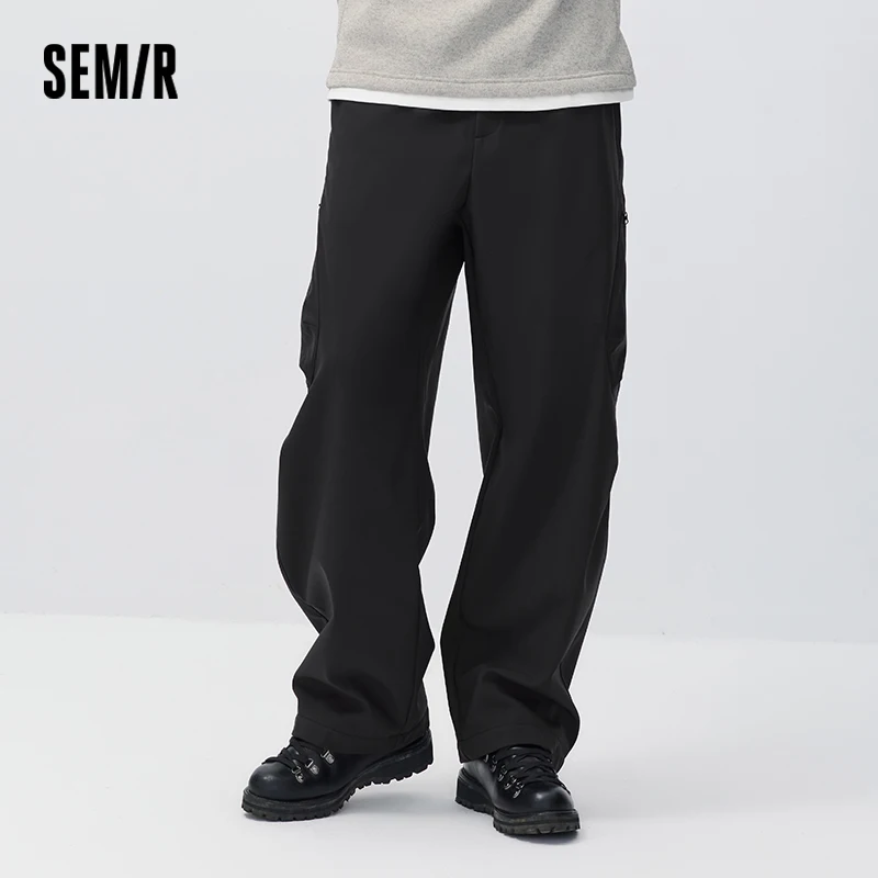 Semir Men Casual Pants Thermal Warmth Water Repellent Loose Fit Workwear 2026 New Winter Daily Wear Urban Casual Style