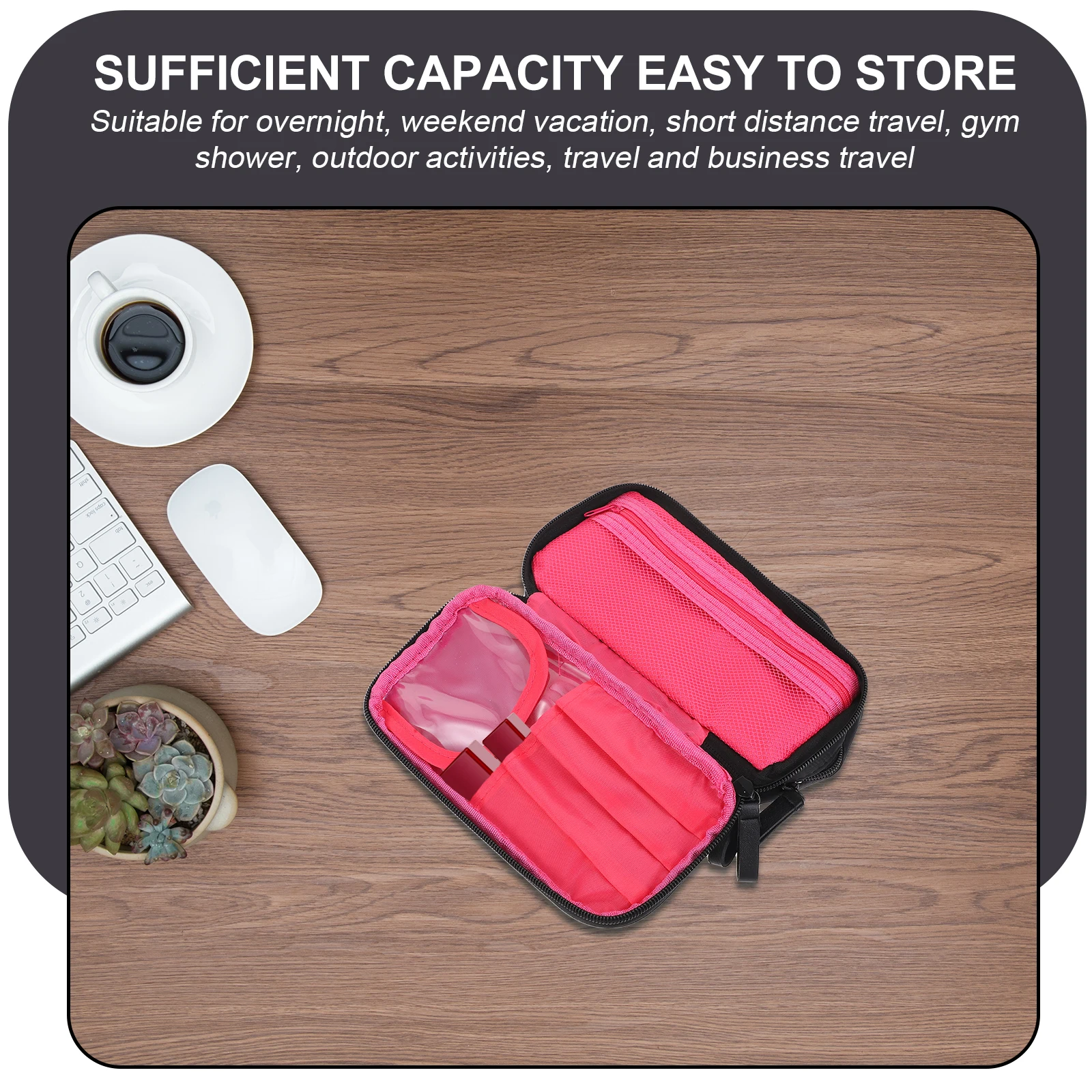 

Essential Oil Bottle Storage Bag Lipstick Travel Organizer Pouch Cosmetics for Purse Case