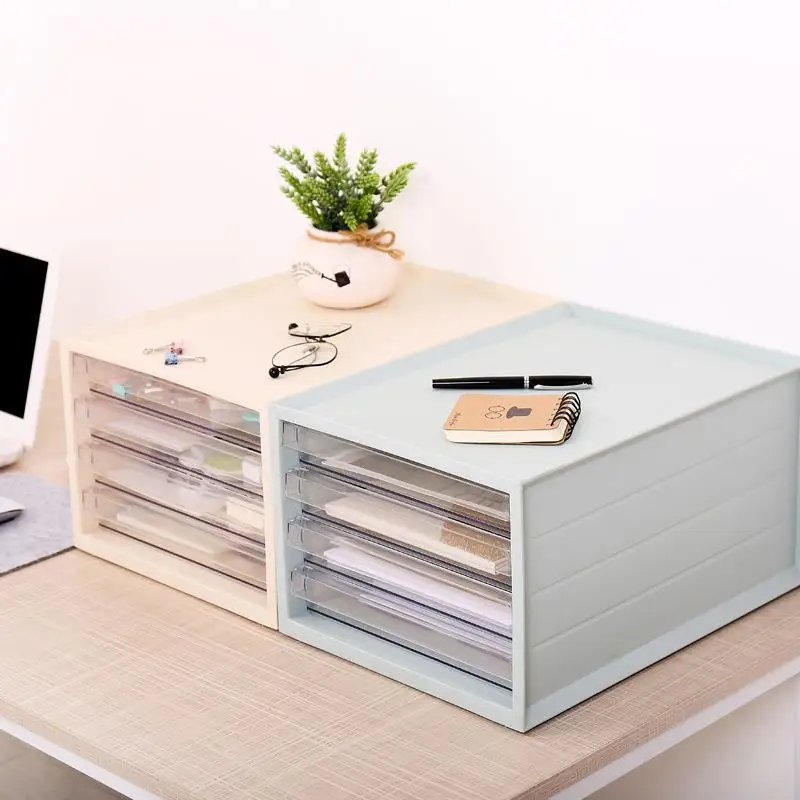 desktop-organizer-box-office-plastic-drawer-style-storage-cabinet-a4-folder-multi-layer-storage-arrangement-box-simple-design