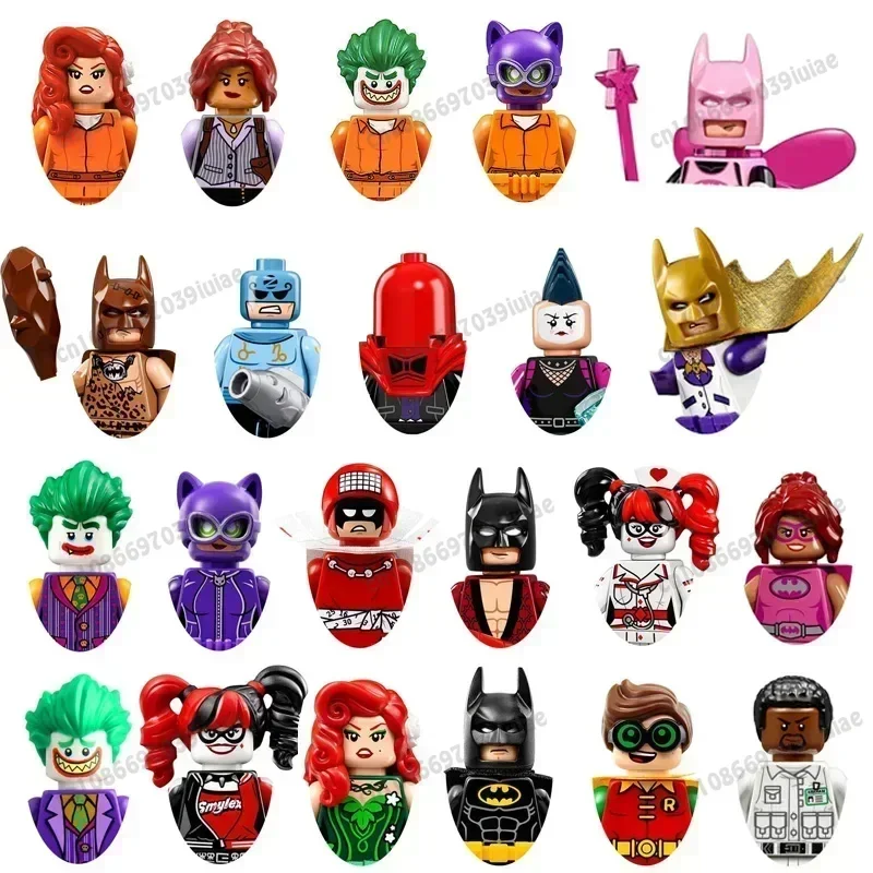 

Super Hero Clown Poison Ivy Batman Harley Quinn Catwoman Robin Bricks Cartoon Character building block Birthday Present PG125