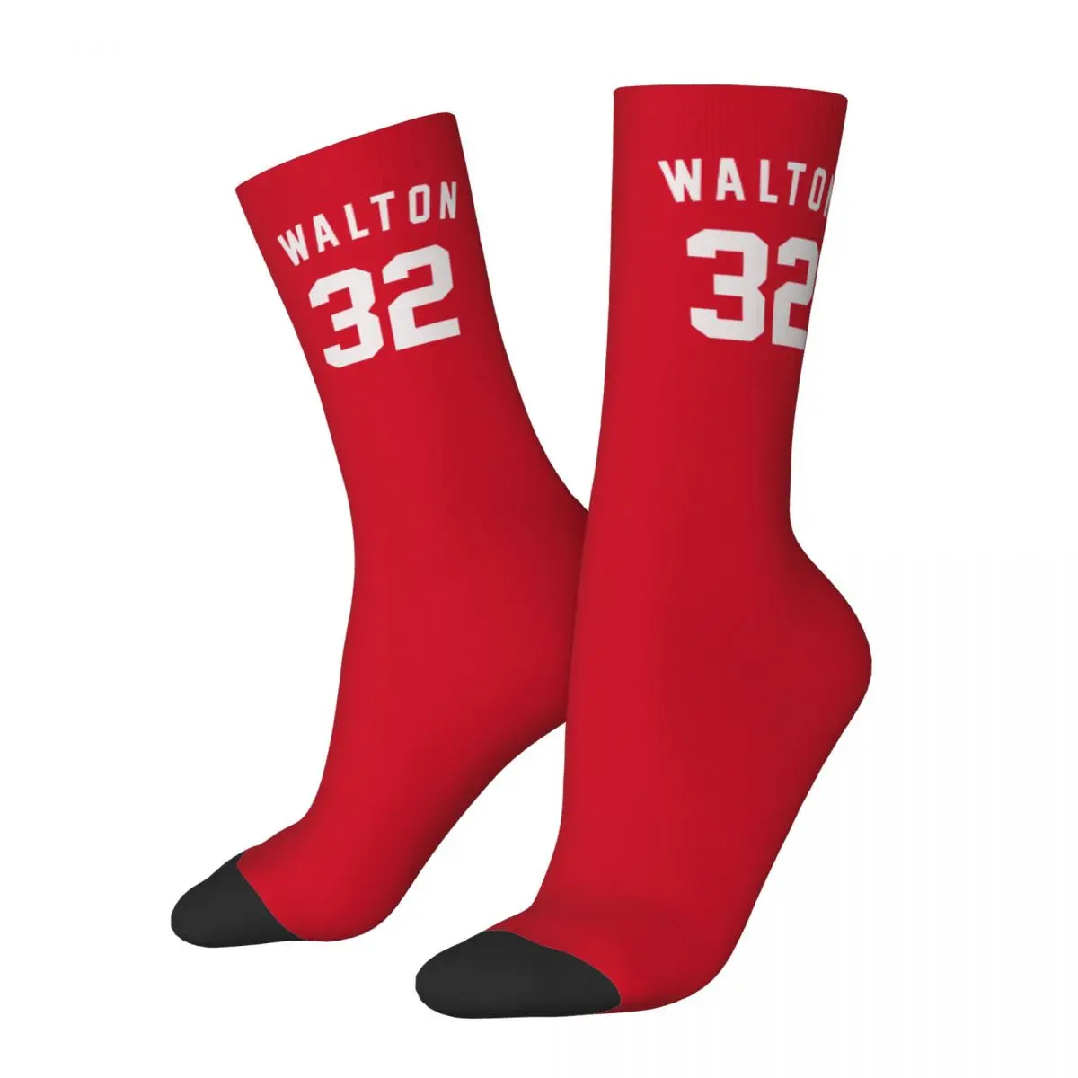 

Cool Bill Walton Number 32 Basketball Socks Basketball Polyester Middle Tube Socks for Unisex Non-slip