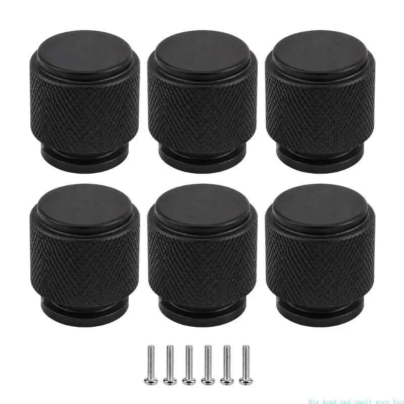 581C Textured Matte Black Cabinet Knob for Drawers and Furniture Fronts