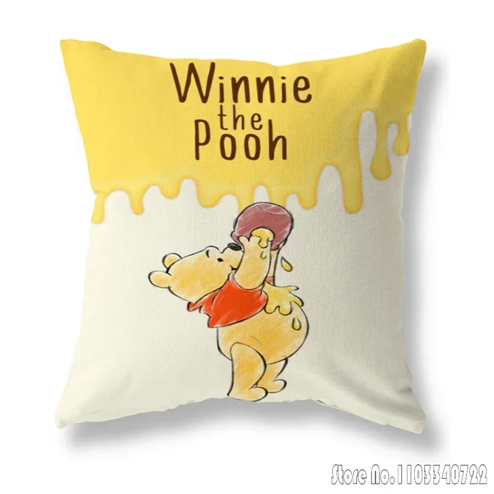 Disney Cushion Cover Winnie Bear the Pooh Children Baby Girl Boy Couple Pillow Cover Decorative Pillows Case Living Room