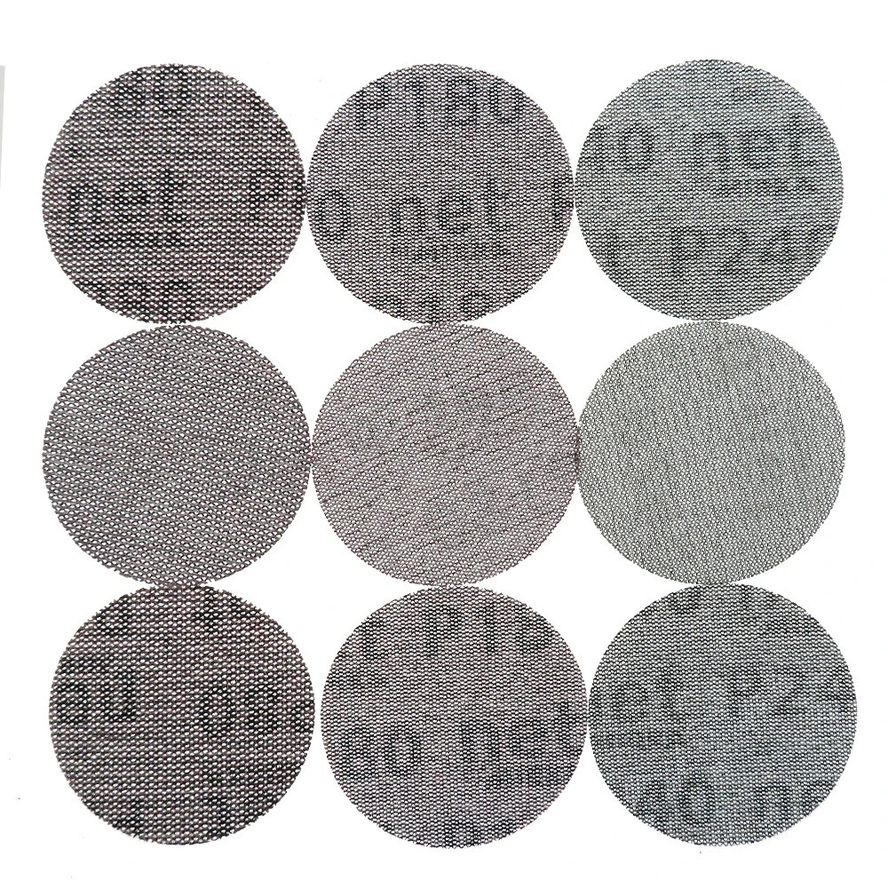 3/4/5/6 Inch Mirka Autonet Hook & Loop Dust-Free Sanding Discs Sandpaper Mesh Disc for Car Surface Sanding Sandpaper