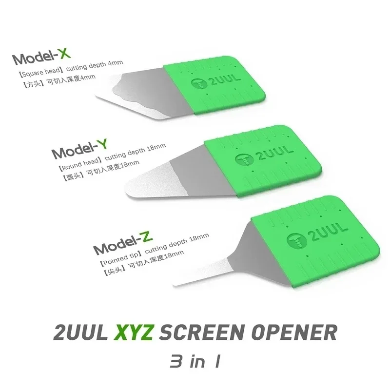 2UUL DA91 Xyz Screen Open Tool Voor Mobiele Telefoon Screen Disassembler 0.1Mm Rvs Card Removal Reparatie Mes Pry stuk