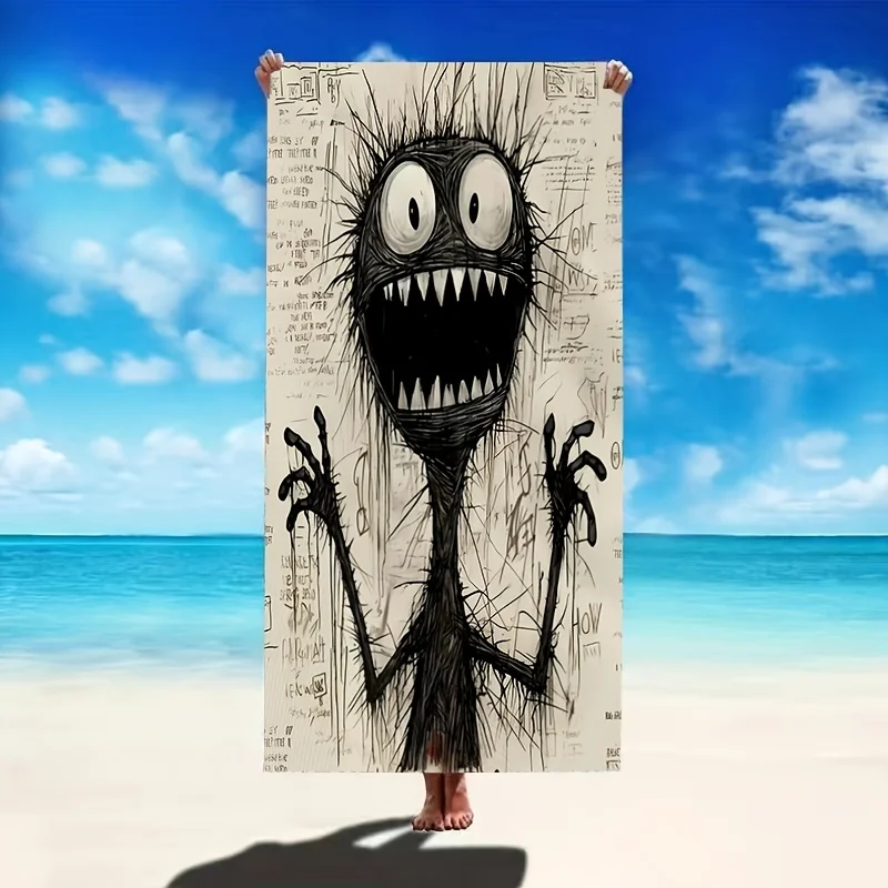 Newest Retro Cassette Tape Vintage Print Microfiber Beach Towel Quick Dry Nostalgic Style Summer Beach Towel