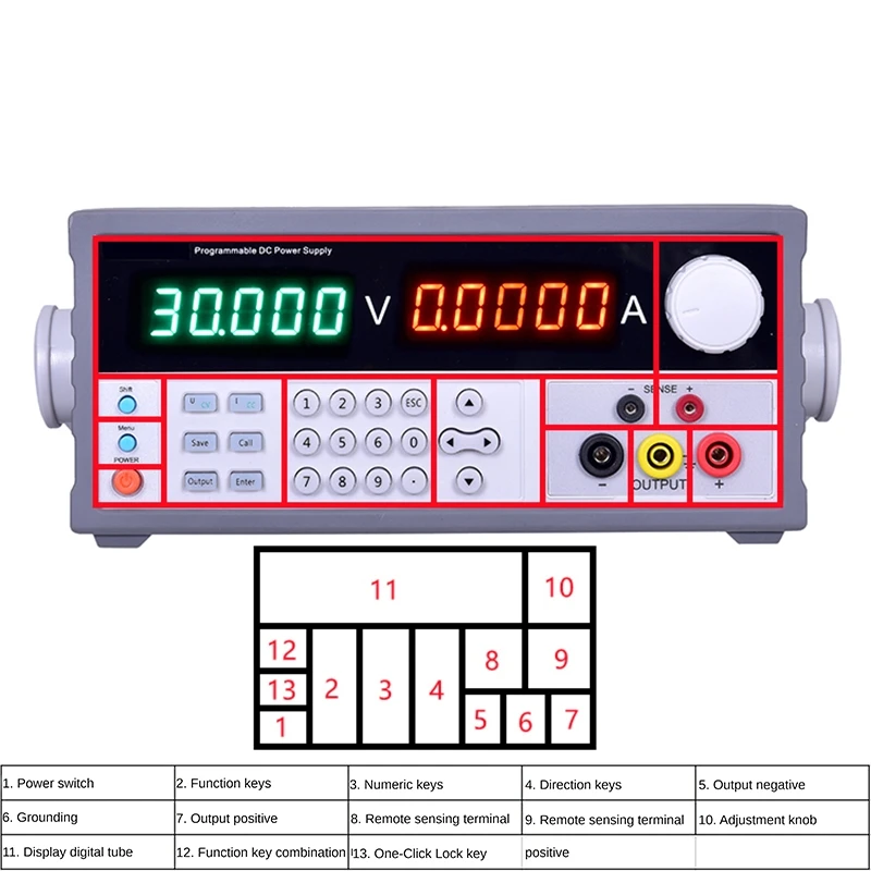 Laboratory adjustable with USB serial port programmable 30V 60V 150V 200V 250V 300V 1A 2A 3A 5A 10A DC linear power supply