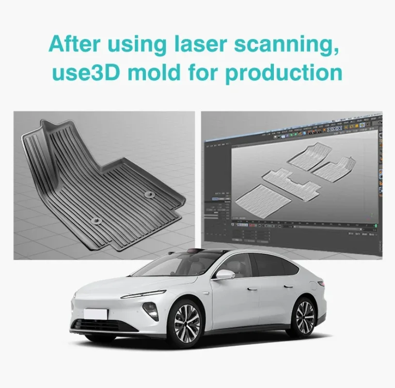 Картина 7: Коврики для NIO ET7 2022 2023 2024 Автомобильные коврики TPE 3D, коврики для багажника, всепогодные аксессуары (левый руль)
