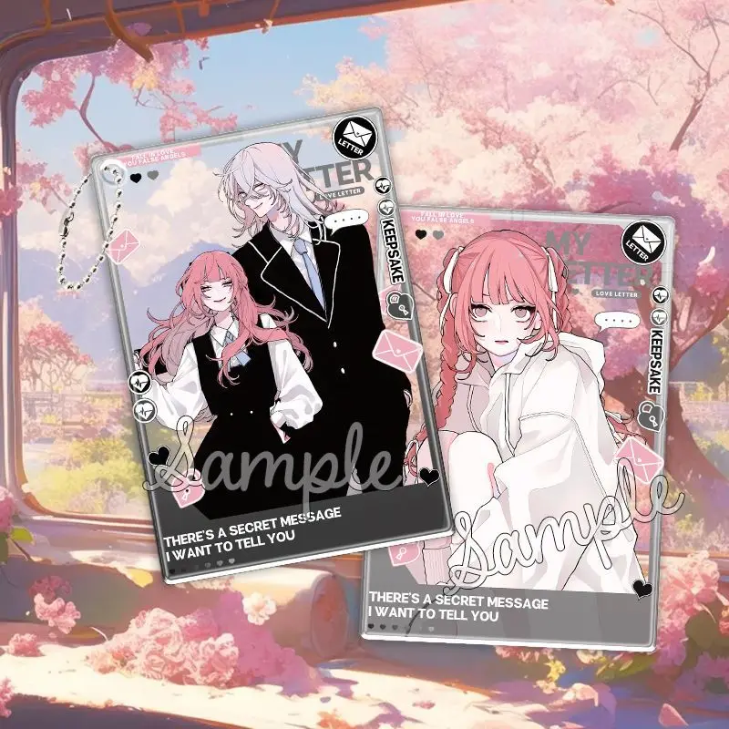 Fall in Love,You False Angels Acrylic Keychain Otogi Katsura Tokitoki Juku Photography Transparent Photo Card Decorative Charm 4