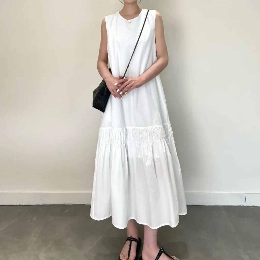 Robe stéréo smockée de Style K pour femmes, à la mode, dos découpé, gilet décontracté, Simple, nouveau Style pour l'été