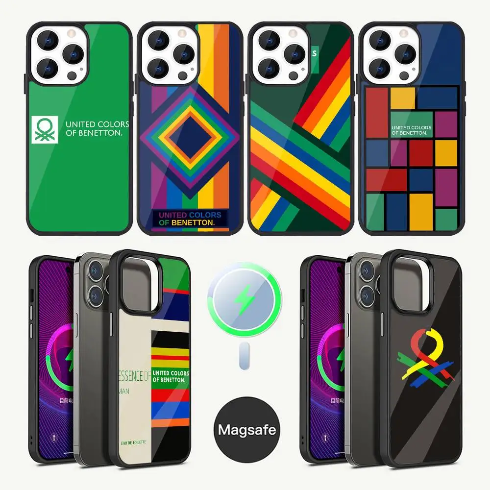 

B-Benetton Phone Case For iPhone 17,16,15,14,13,12,11,Plus,Pro,Max Mini Magsafe Magnetic Wireless Charging