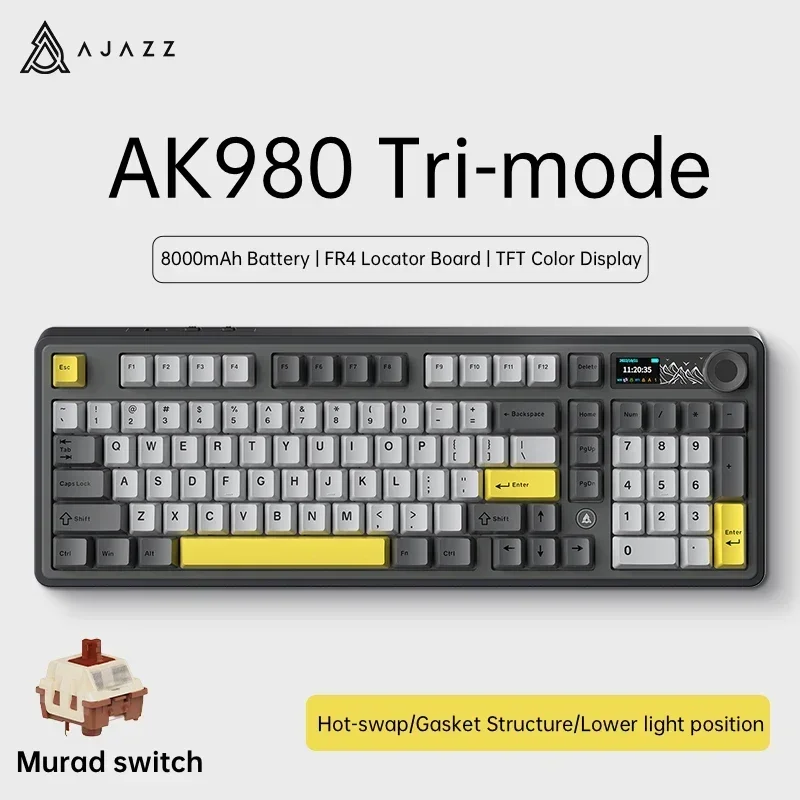 Ajazz AK980 V2 RGB バックライト付きメカニカルゲーミングキーボード