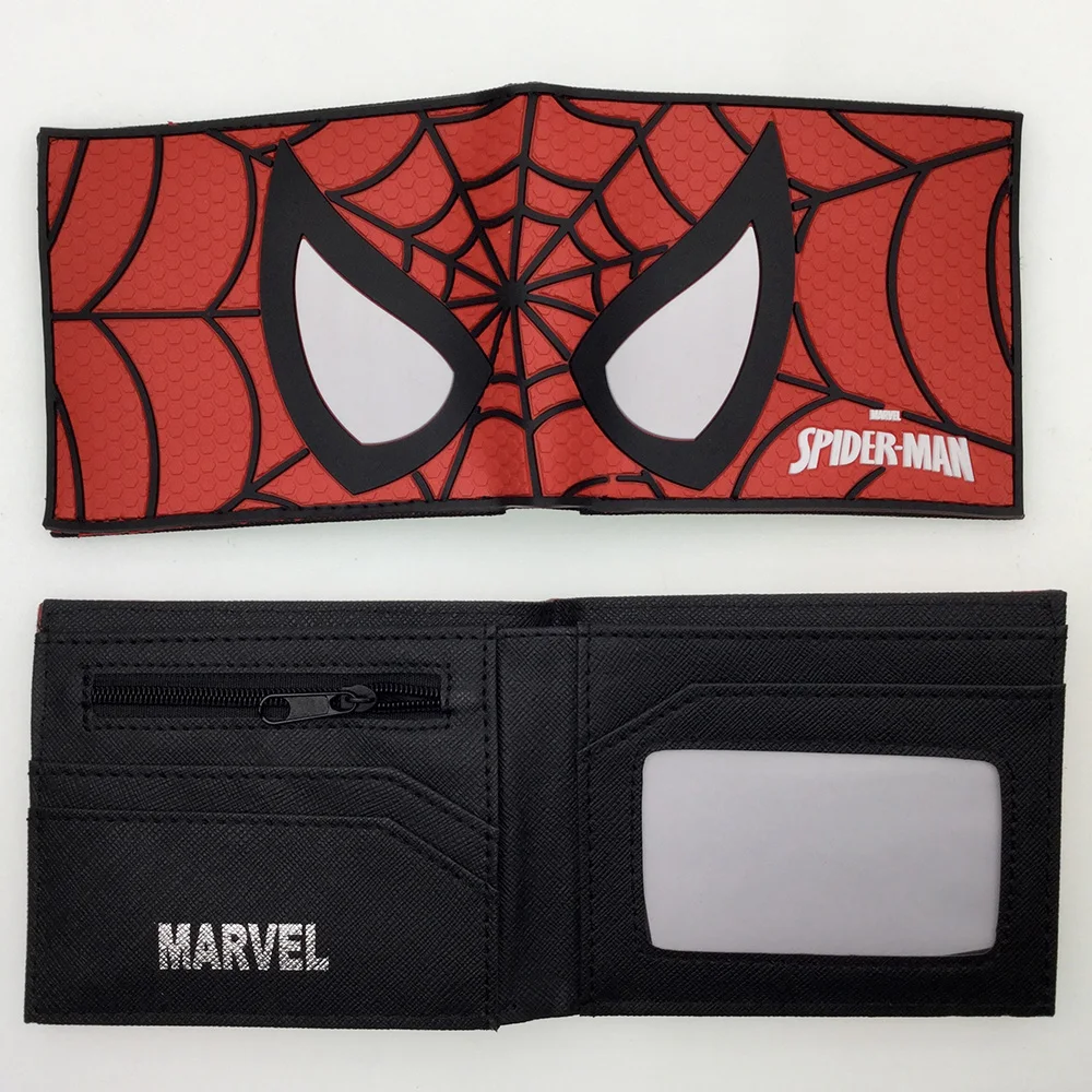 Cartoon Anime Spiderman Wallet PVC Short Purse with Coin Pocket Wholesale