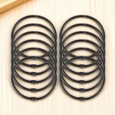 12Pcs Circular Curtain Rings Iron Metal Round Shower Curtain Hanging Rings for Window Curtains Roman Rod Decorative Accessories