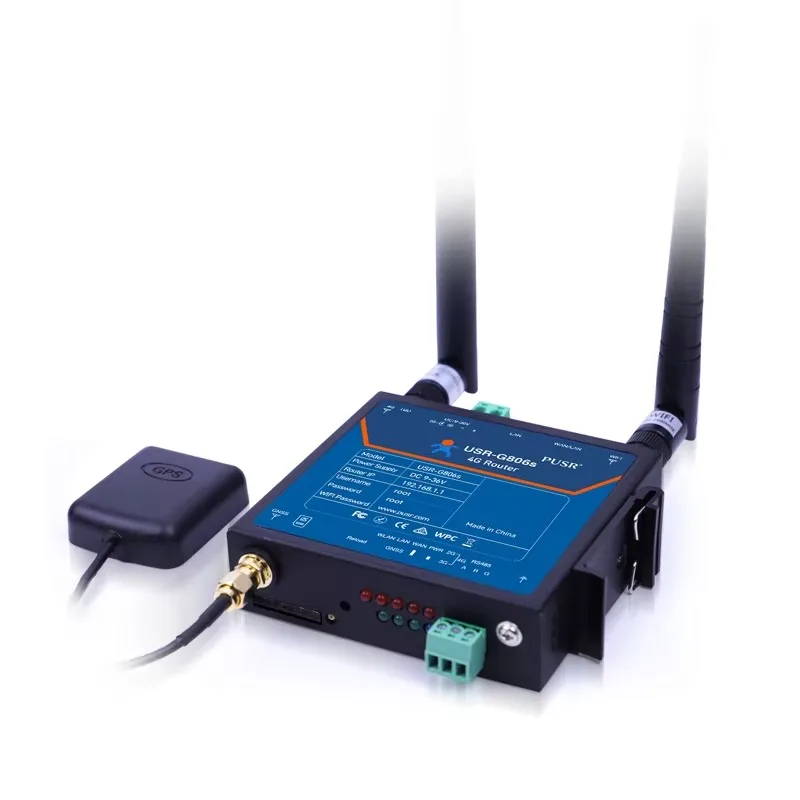 USR-G806s-G Global Band GNSS Industrial 4G LTE Router with Firewall Multiple VPNs Remote Management