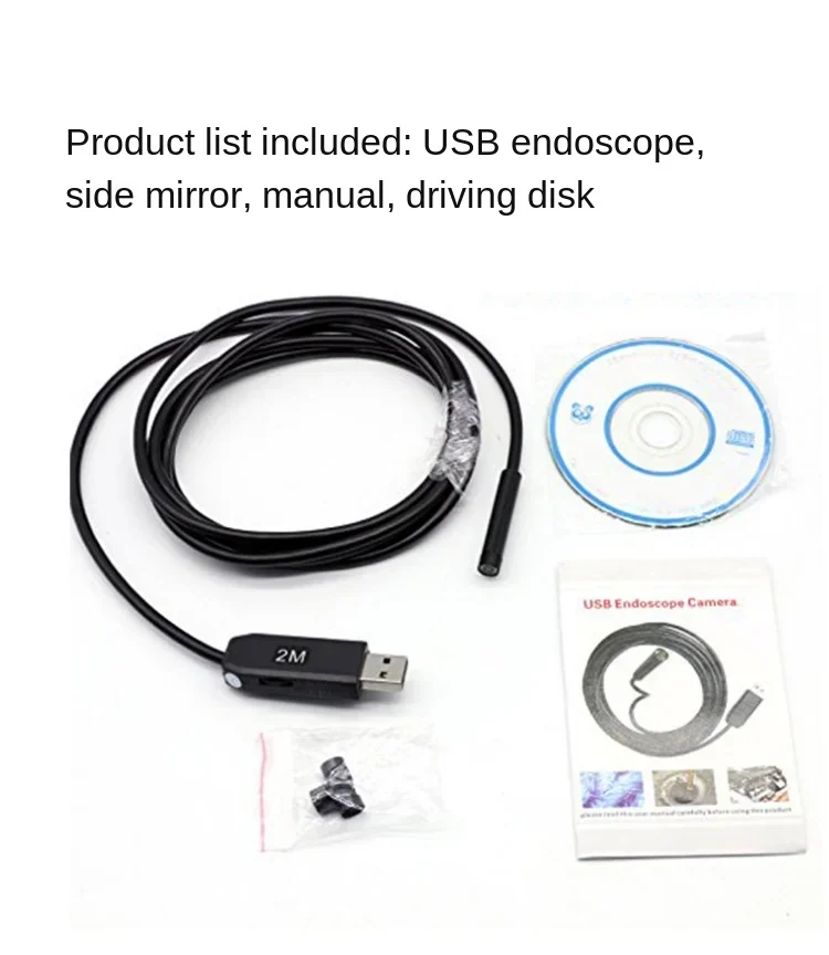 5.5mm Computer USB Endoscope, 7m Electronic Detection, High-definition Video, Waterproof Endoscope