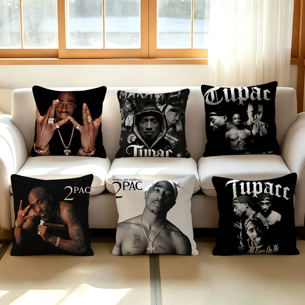 Singer T-Tupac S-Shakur cushion cover Comfortable Decorative For Bedroom Living room Dormitory Picnic and Holiday Decoration