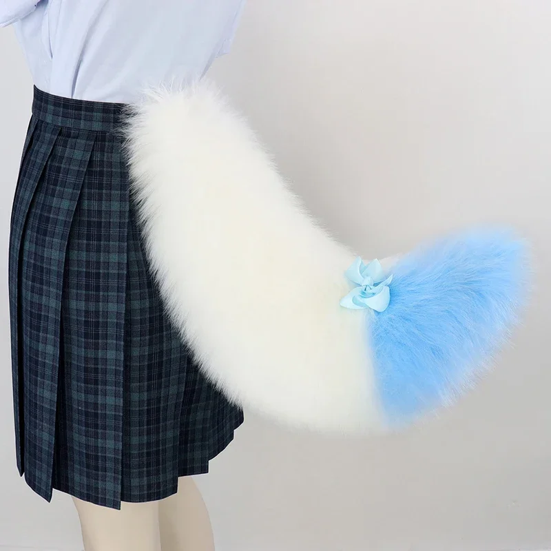 

60Cm Plush Animal Tail Wolf Fox Cat Tail with Adjustable Belt Cosplay Accessories Role Play Party Props Furry Fluffy Dog Tail