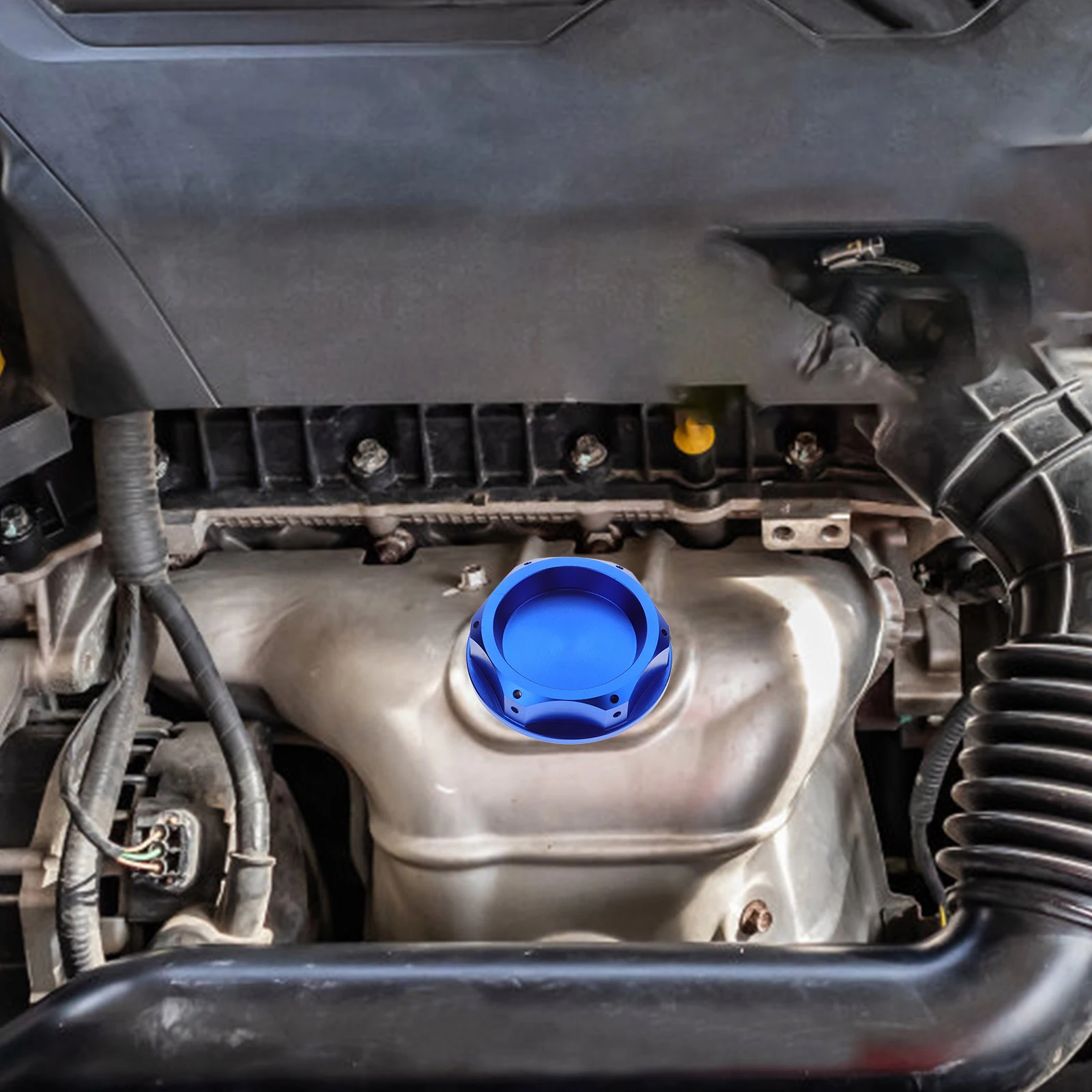 

Oil Cap Car Tank Lid Automatic Engine Filler Gas Cover Blue Chemical Machinery Motorcycle Automotive