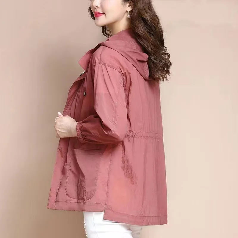 Summer 2025 New Thin Outdoor Sun Protection Clothing Women Baseball Uniform Loose Light Breathable Cardigan UV-proof Jacket 5XL