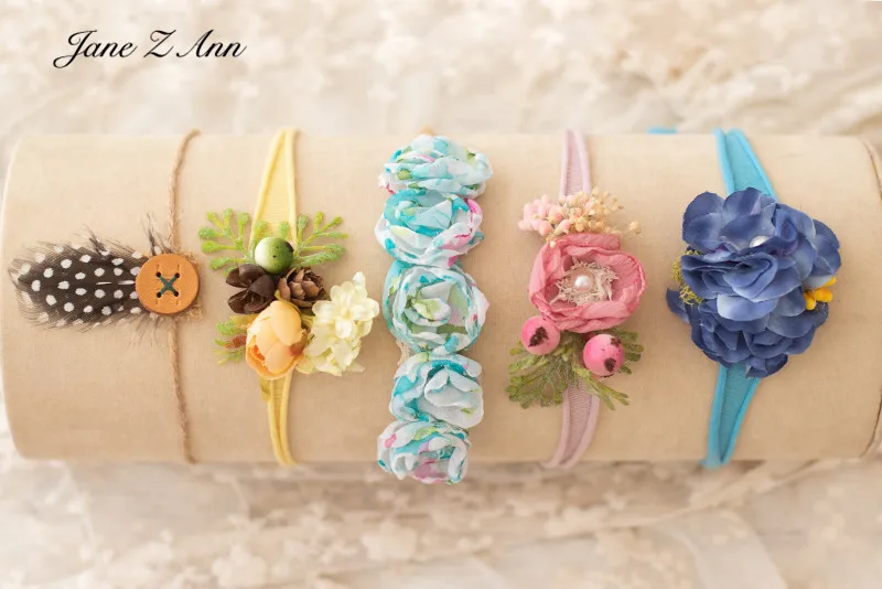 Head flower hair accessories combination set for new boys gilrs  baby taking photos Headwear newborn hair band photography props