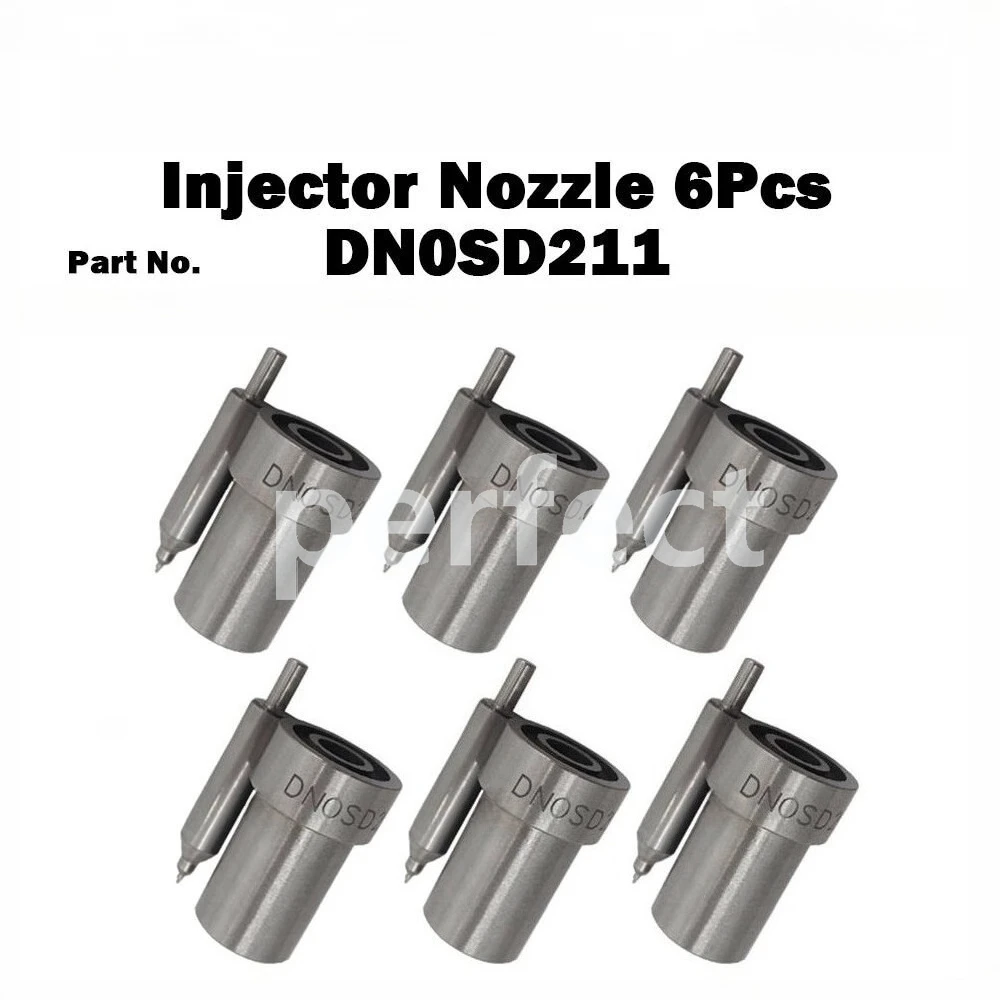 For Nissan Patrol 3.3D SD33 Cabstar SD25 6Pcs Diesel Fuel Injector Nozzle Tips 0434250009 DN0SD211 DN0SD21 DN0SD2110​​