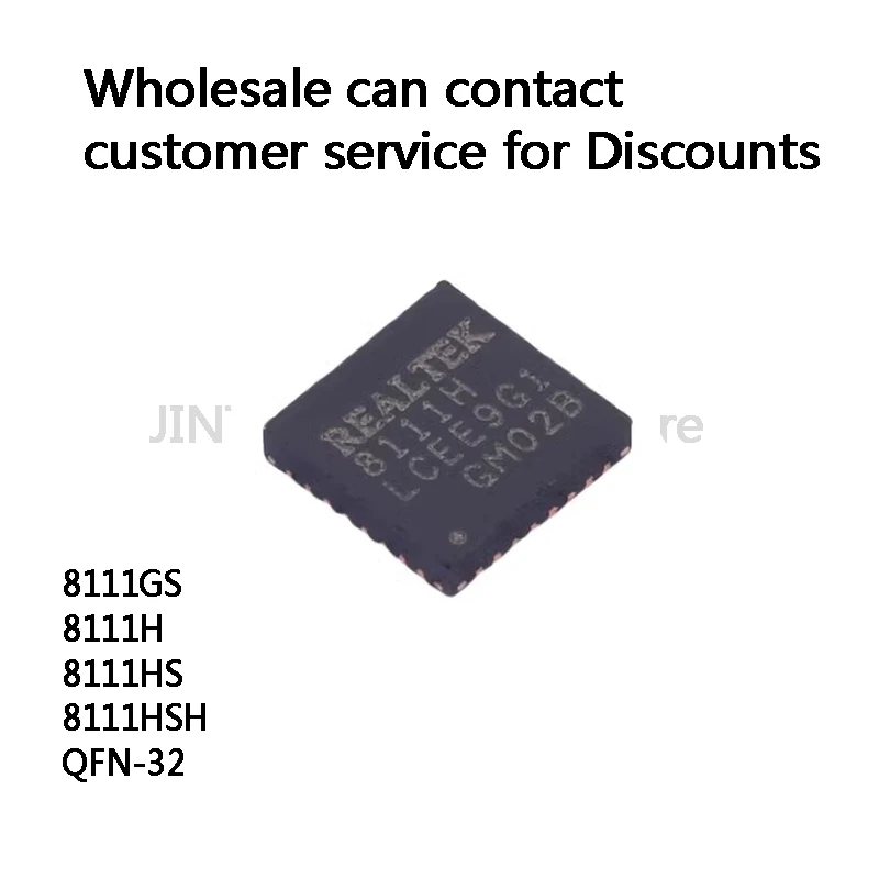 

2Pcs RTL8111H 8111GS 8111H 8111HS 8111HSH QFN-32 IC Chip In Stock Wholesale